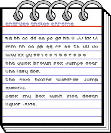 Charlie's Angles Chrome Regular animated font preview