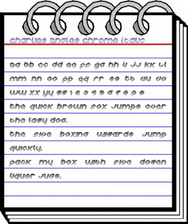 Charlie's Angles Chrome Italic Italic animated font preview