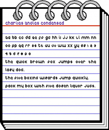 Charlie's Angles Condensed Condensed animated font preview