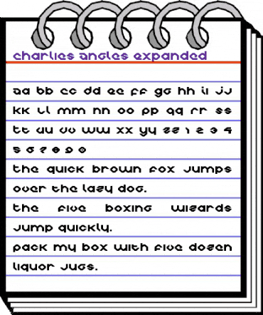 Charlie's Angles Expanded Expanded animated font preview Charlie's Angles Expanded Expanded animated font preview