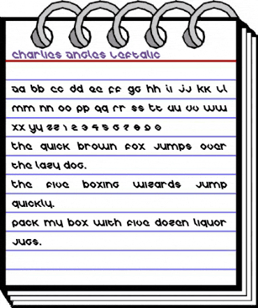Charlie's Angles Leftalic Italic animated font preview