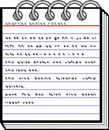Charlie's Angles Rotate Rotate animated font preview Charlie's Angles Rotate Rotate animated font preview