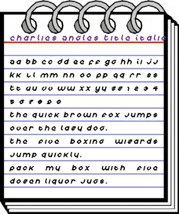 Charlie's Angles Title Italic Italic animated font preview Charlie's Angles Title Italic Italic animated font preview