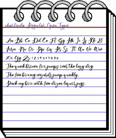 charlinda Regular animated font preview