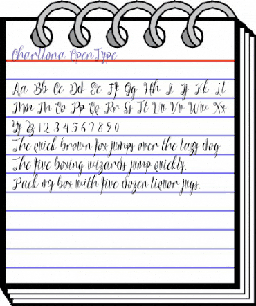 Charllona Regular animated font preview