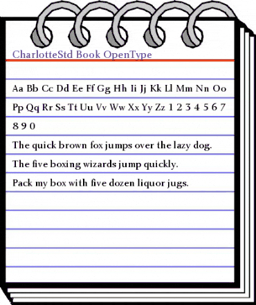 Charlotte Std Book animated font preview Charlotte Std Book animated font preview