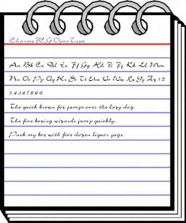 CharmeICG Regular animated font preview