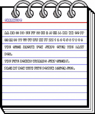 Charnego Regular animated font preview