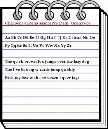 Charpentier Renaissance Pro Demi animated font preview Charpentier Renaissance Pro Demi animated font preview