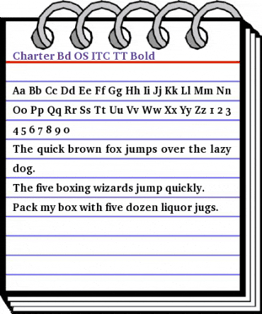 Charter Bd OS ITC TT Bold animated font preview Charter Bd OS ITC TT Bold animated font preview