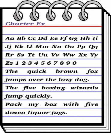 Charter Ex Regular animated font preview Charter Ex Regular animated font preview