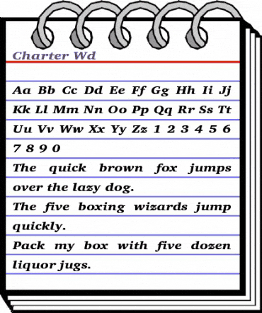 Charter Wd Regular animated font preview Charter Wd Regular animated font preview