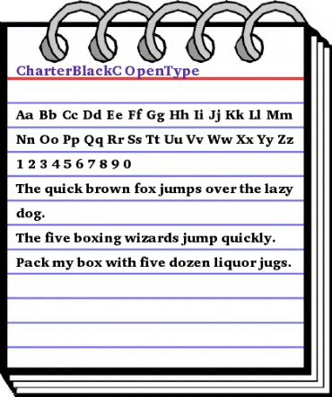 CharterBlackC Regular animated font preview
