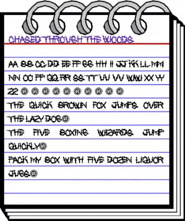 Chased Through The Woods Regular animated font preview Chased Through The Woods Regular animated font preview