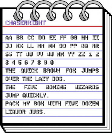 ChaserRight Regular animated font preview