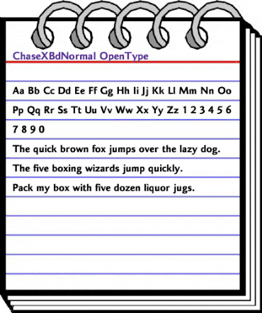 ChaseXBd Regular animated font preview