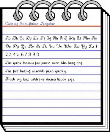 Chasing Snowflakes Regular animated font preview Chasing Snowflakes Regular animated font preview