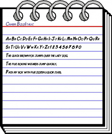 Chasm BoldItalic animated font preview Chasm BoldItalic animated font preview