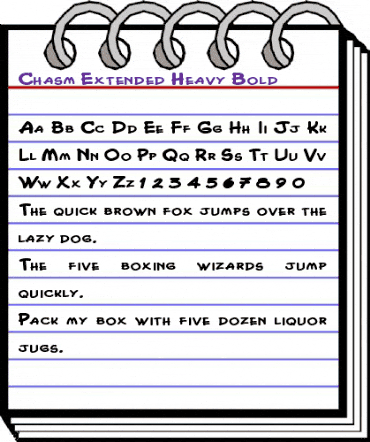 Chasm Extended Heavy Bold animated font preview Chasm Extended Heavy Bold animated font preview