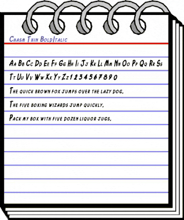 Chasm Thin BoldItalic animated font preview Chasm Thin BoldItalic animated font preview