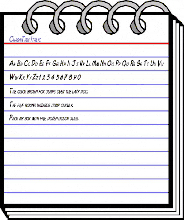 ChasmThin Italic animated font preview ChasmThin Italic animated font preview