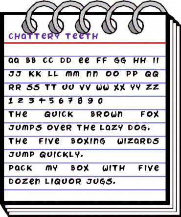 Chattery Teeth Regular animated font preview Chattery Teeth Regular animated font preview