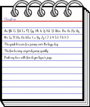 Chaybree Regular animated font preview Chaybree Regular animated font preview