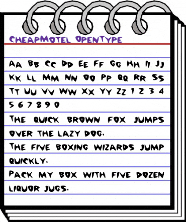 Cheap Motel animated font preview