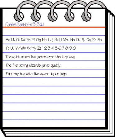 CheersTypeNorm13 Bold animated font preview