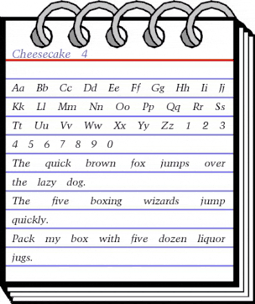 Cheesecake 4 Regular animated font preview
