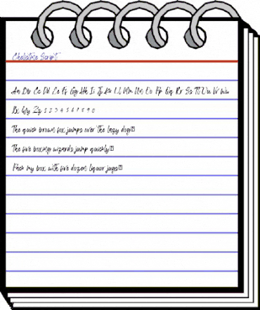 Chelistine Script Regular animated font preview