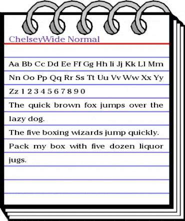 ChelseyWide Normal animated font preview