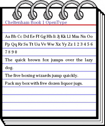 Cheltenham Regular animated font preview Cheltenham Regular animated font preview