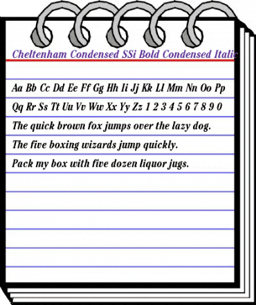 Cheltenham Condensed SSi Bold Condensed Italic animated font preview Cheltenham Condensed SSi Bold Condensed Italic animated font preview
