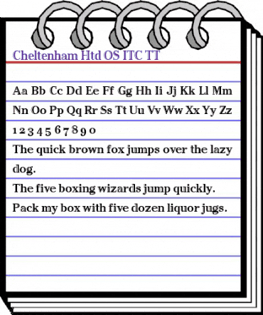 Cheltenham Htd OS ITC TT Regular animated font preview Cheltenham Htd OS ITC TT Regular animated font preview
