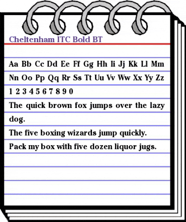 ChelthmITC Bk BT Bold animated font preview