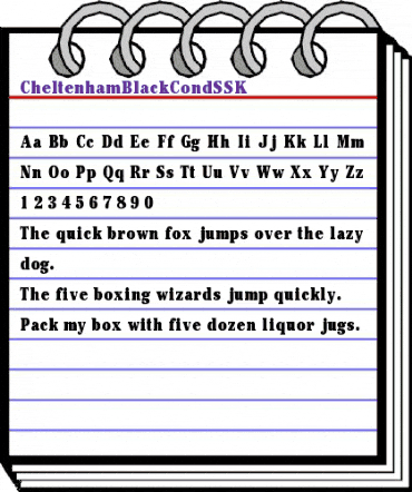 CheltenhamBlackCondSSK Regular animated font preview