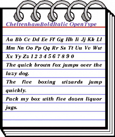 Cheltenham BoldItalic animated font preview Cheltenham BoldItalic animated font preview