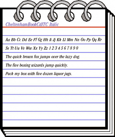 CheltenhamBookCdITC Italic animated font preview CheltenhamBookCdITC Italic animated font preview