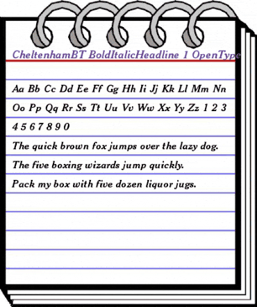 Cheltenham Bold Italic Headline animated font preview Cheltenham Bold Italic Headline animated font preview