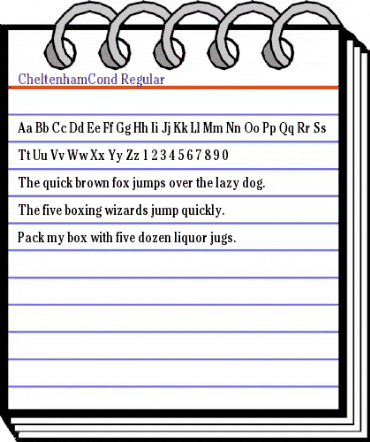 CheltenhamCond Regular animated font preview CheltenhamCond Regular animated font preview