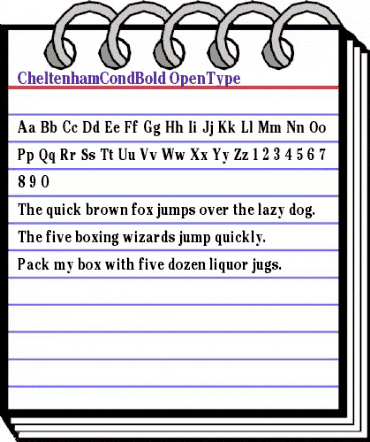 Cheltenham CondBold animated font preview Cheltenham CondBold animated font preview