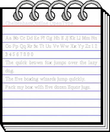 Cheltenham Outline animated font preview Cheltenham Outline animated font preview