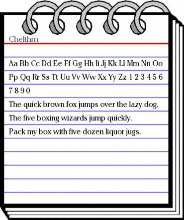 Chelthm Regular animated font preview