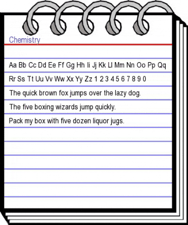 Chemistry Regular animated font preview