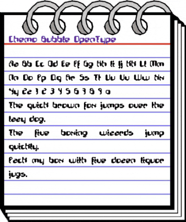 Chemo Bubble animated font preview