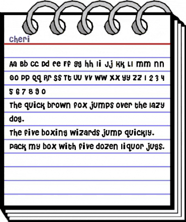 Cheri Regular animated font preview