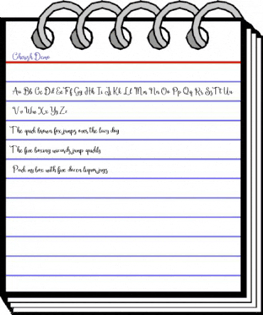 Cherish Regular animated font preview Cherish Regular animated font preview