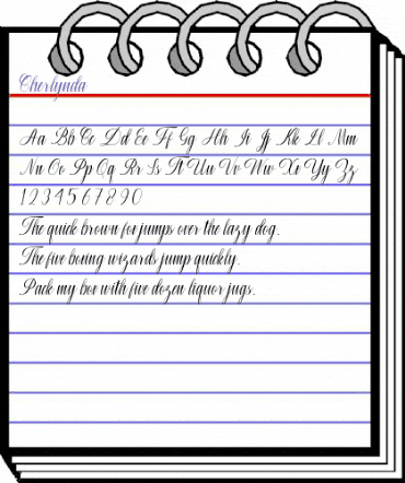 Cherlynda Regular animated font preview Cherlynda Regular animated font preview