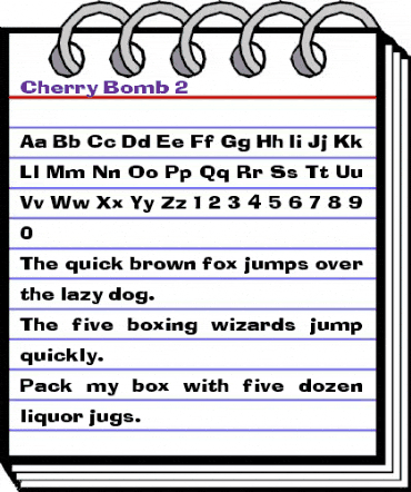 Cherry Bomb 2 Regular animated font preview